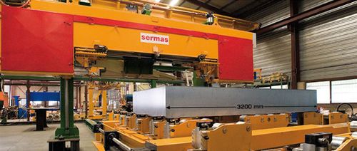 Machine à scier à format - SERMAS INDUSTRIE SAS - pour aluminium / pour tôle d'aluminium / totalement automatique
