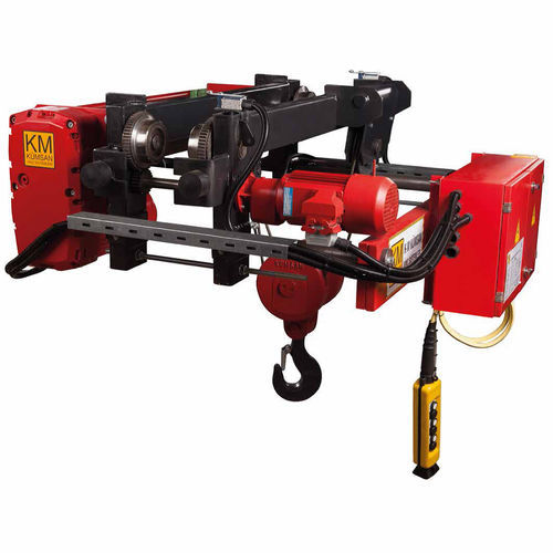 Palan à câble à chariot monorail - KM KUMSAN CRANE SYSTEMS - électrique / réglable / à engrenage