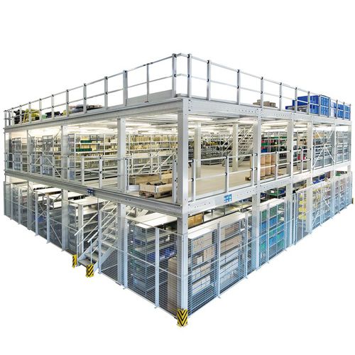 Rayonnage avec mezzanine - SCHULTE Lagertechnik - Gebr. Schulte GmbH & Co. KG - pour entrepôt de stockage / multistockage / pour produits encombrants