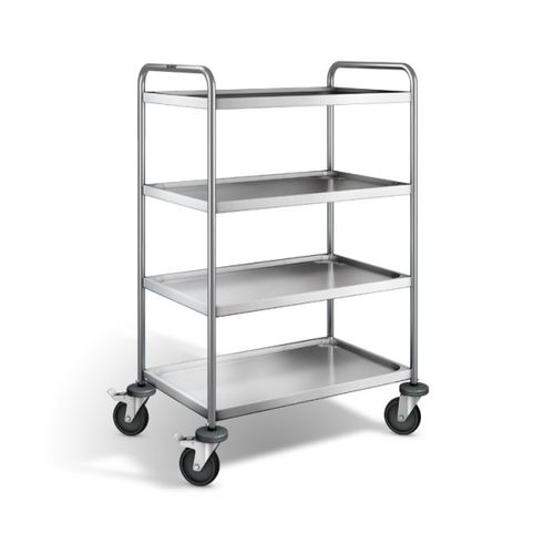 Chariot desserte - 885006699  - FIMM - en acier inoxydable / 4 niveaux / à plateau