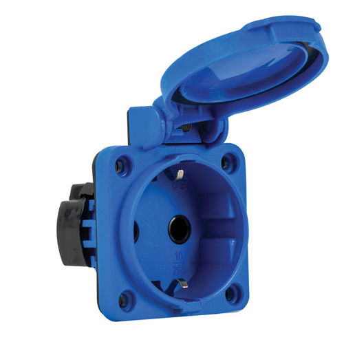 Prise électrique à montage sur tableau - 404030ST06 - Mete Enerji - IP54 / 2 pôles / type schuko