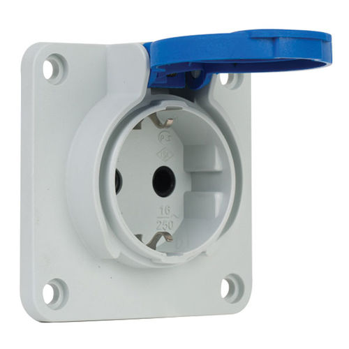 Prise électrique à montage sur tableau - 40404005 - Mete Enerji - IP54 / 2 pôles / type schuko