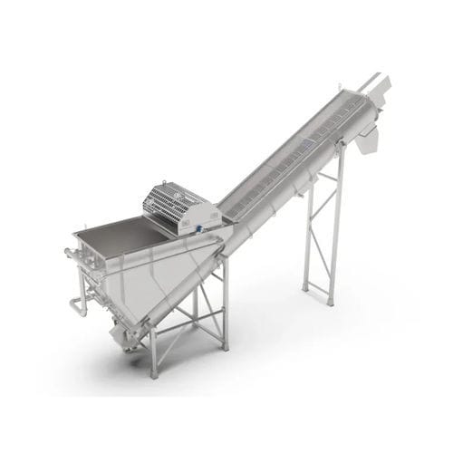Séparateur de déchets - Constructie Bruynooghe N.V. - à spirale / pour l'industrie agroalimentaire / en acier inoxydable