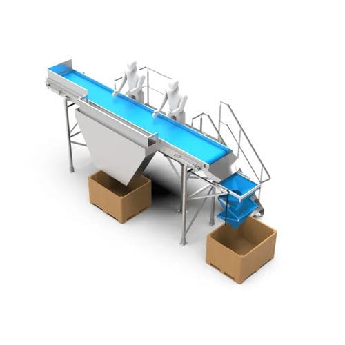 Table d'inspection pour produits alimentaires - Constructie Bruynooghe N.V. - à rouleaux