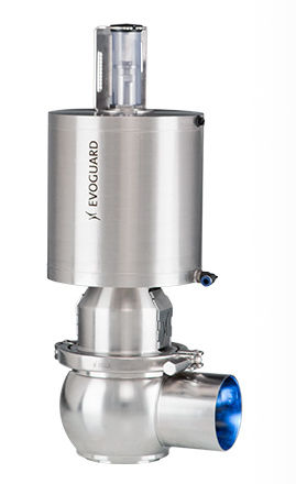 Vanne à siège - S - Evoguard GmbH - à clapet / pneumatique / pour produits chimiques