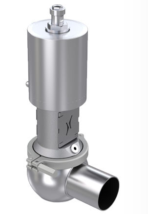 Vanne à membrane - SD - Evoguard GmbH - pneumatique / d'arrêt / pour liquides alimentaires et boissons
