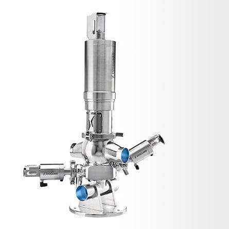 Vanne aseptique - MA - Evoguard GmbH - à clapet / pneumatique / antimélange