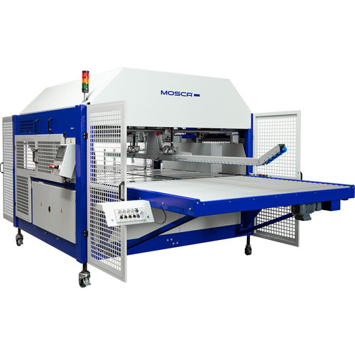 Cercleuse équarrisseuse entièrement automatique - MCB-2  - Mosca GmbH - pour feuillards en polypropylène / 380V triphasé / en ligne