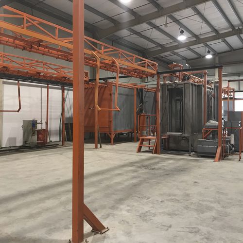 Ligne de poudrage manuelle - TRANSFER - VOGAMAKINA INDUSTRIAL PLANTS COMPANY Ltd. - automatique / continue
