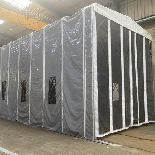 Cabine de peinture rétractable - VMRTR - VOGAMAKINA INDUSTRIAL PLANTS COMPANY Ltd. - à circuit fermé / pour véhicules / pour l'industrie du bois