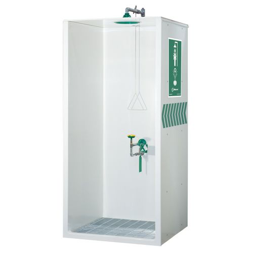 Cabine de douche sur pied - 8605WC - Haws Corporation - avec douche oculaire/faciale