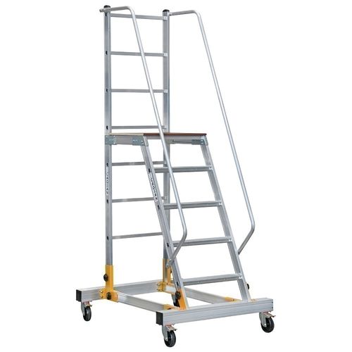 Échelle en aluminium - RD0012  - CAGSAN  LADDERS - mobile / à plate-forme / pour étagère