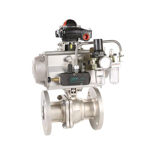 Vanne à boisseau sphérique - Q641F-16P - Yongkang Yonlin Industry & Trade Co.,Ltd Yongkang Lianggong Valve Co., Ltd. - pneumatique / de contrôle / à bride