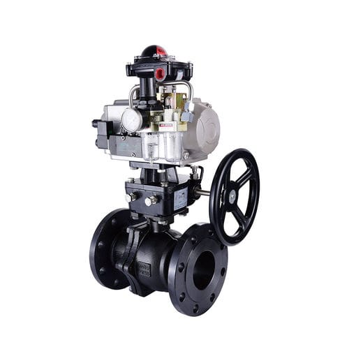 Vanne à boisseau sphérique - Q641F-16C - Yongkang Yonlin Industry & Trade Co.,Ltd Yongkang Lianggong Valve Co., Ltd. - pneumatique / de contrôle / à bride