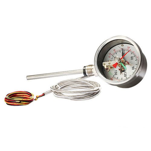 Thermomètre avec contact électrique - BWPK-802 - Shanghai QualityWell industrial CO.,LTD. - bimétallique / à cadran / à visser