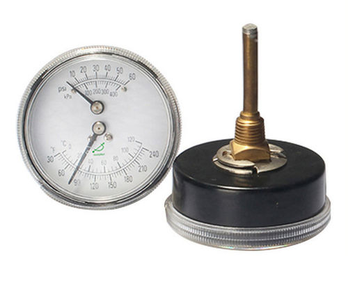 Thermo-manomètre à cadran - WHT-1B - Shanghai QualityWell industrial CO.,LTD. - à tube de Bourdon / pour huile / pour applications marines