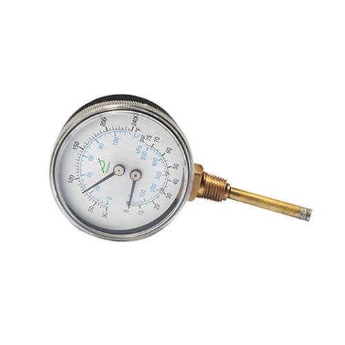 Thermo-manomètre à cadran - WHT-1I - Shanghai QualityWell industrial CO.,LTD. - en acier inoxydable / à tube de Bourdon / pour applications marines