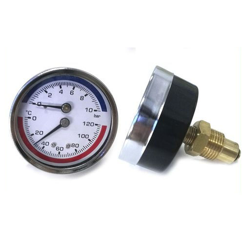 Thermo-manomètre à cadran - WHT-19 - Shanghai QualityWell industrial CO.,LTD. - en acier inoxydable / à tube de Bourdon / pour applications marines