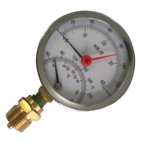 Thermo-manomètre à cadran - WHT-20 - Shanghai QualityWell industrial CO.,LTD. - en acier inoxydable / à tube de Bourdon / pour applications marines