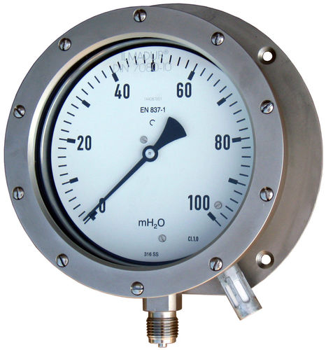 Manomètre analogique - PBX-SS-CAISSON-XB - STIKO - fileté / en acier inoxydable / à tube de Bourdon