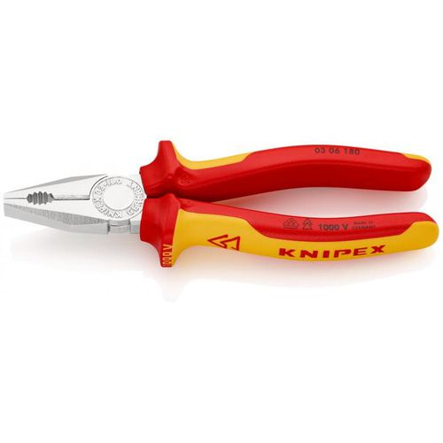 Pince universelle - 03 06 180 - KNIPEX - pour fils / pour câble / en acier