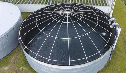 Couverture de cuve de stockage d'eau - SiloDome - Albers Alligator - en plastique