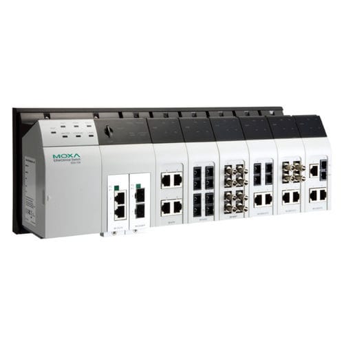 Commutateur Ethernet administrable - EDS-728 - Moxa Europe - 24 ports / gigabit / ProfiNet