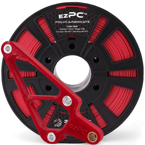 Filament PC pour imprimante 3D - EZPC - 3DXtech - 1,75 mm / noir / gris