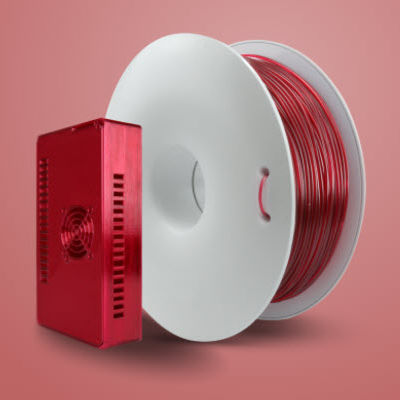 Filament PETG pour imprimante 3D - Fiberlogy - 1,75 mm / rouge