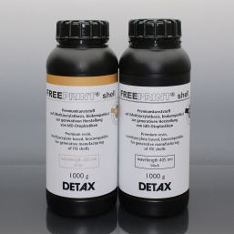 Résine d'impression 3D beige - Freeprint® shell series - DETAX - noire / pour audioprothèses
