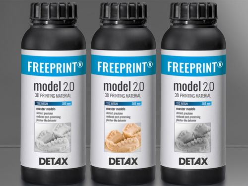Résine d'impression 3D blanche - FREEPRINT® model 2.0 385 - DETAX - grise / dentaire