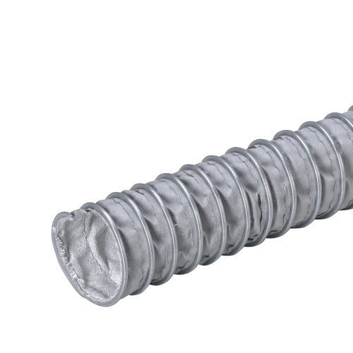 Gaine de ventilation flexible - EOLO HT 450°C - IPL SPA - en tissu de verre enduit silicone / d'extraction de fumée / à spirale en acier galvanisé