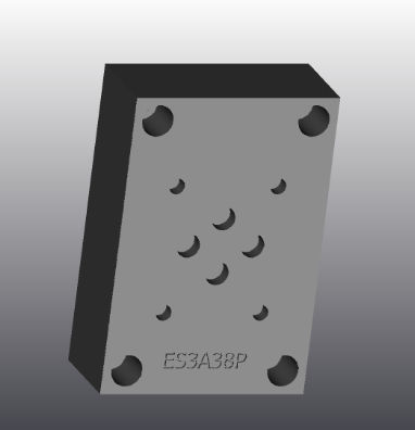 Plaque d'appui en fonte - ES3A38P - EUROFLUID HYDRAULIC SRL - rectangulaire / Cetop 3 / hydraulique
