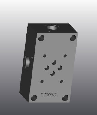 Plaque d'appui en fonte - ES3D38L - EUROFLUID HYDRAULIC SRL - rectangulaire / Cetop 3 / hydraulique