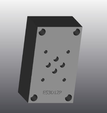 Plaque d'appui en fonte - ES3D12P - EUROFLUID HYDRAULIC SRL - rectangulaire / Cetop 3 / hydraulique