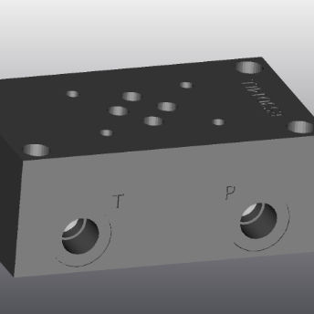 Plaque d'appui en fonte - ES3D14LL - EUROFLUID HYDRAULIC SRL - rectangulaire / Cetop 3 / hydraulique