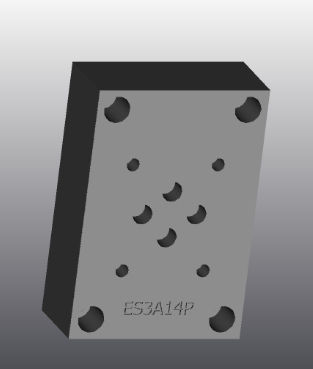 Plaque d'appui en fonte - ES3A14P - EUROFLUID HYDRAULIC SRL - rectangulaire / Cetop 3 / hydraulique