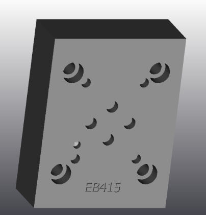 Plaque d'appui en fonte - EB415 - EUROFLUID HYDRAULIC SRL - rectangulaire / Cetop 3 / Cetop 5