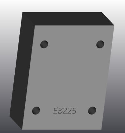 Plaque d'appui en fonte - EB225 - EUROFLUID HYDRAULIC SRL - rectangulaire / Cetop 5 / hydraulique