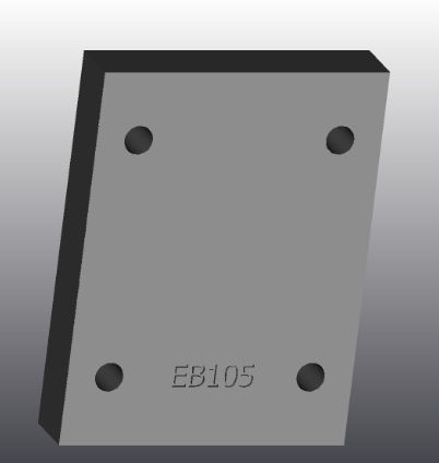 Plaque d'appui en fonte - EB105 - EUROFLUID HYDRAULIC SRL - rectangulaire / Cetop 5 / hydraulique