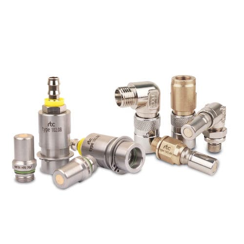Raccord hydraulique - 102 series - RTC Couplings GmbH - rapide / coudé à 90° / en laiton