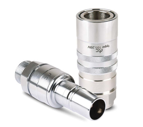 Raccord hydraulique - 105 series - RTC Couplings GmbH - rapide / en laiton / en acier inoxydable