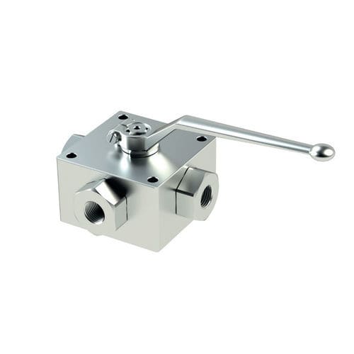 Vanne à boisseau sphérique - RAS4-NPT series - Oleoweb Srl - à commande par levier / de contrôle de débit / pour huile
