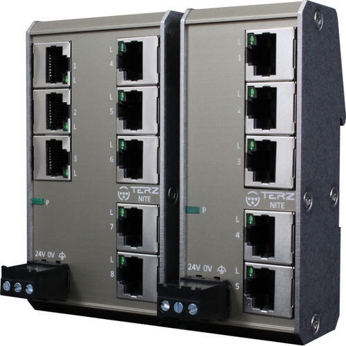 Commutateur Ethernet non administrable - NITE-RF series - TERZ Industrial Electronics GmbH - 8 ports / 5 ports / ProfiNet