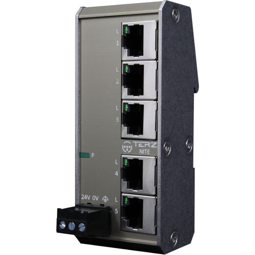 Commutateur Ethernet non administrable - NITE-RF - TERZ Industrial Electronics GmbH - 5 ports / sur rail DIN / RJ45