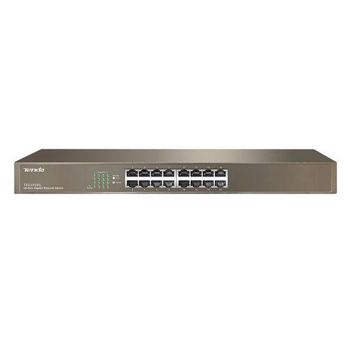 Commutateur Ethernet non administrable - TEG1016G     - Shenzhen Tenda Technology Co.,Ltd. - 16 ports / Gigabit Ethernet / sur rack