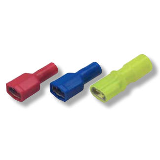 Cosse sans soudure femelle - 300 series - Druseidt - plate / isolée / en laiton