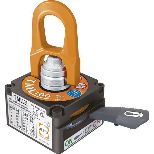 Aimant de levage permanent à commutation manuelle - TML 100 - ALFRA GmbH - pour tôle / pour poutrelle / en néodyme