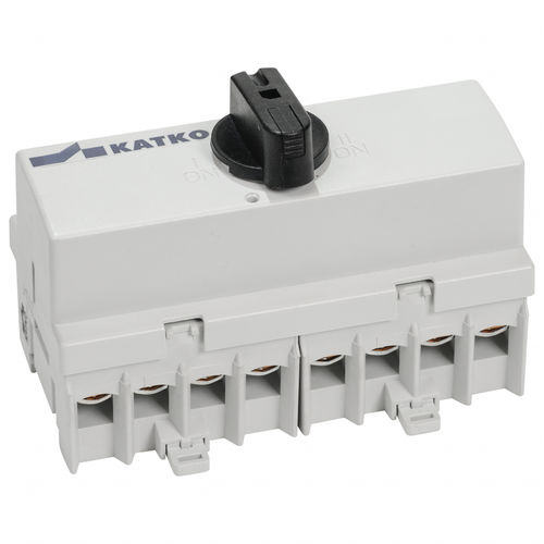 Commutateur-inverseur manuel - KU 4125VV - KATKO - pour rail-DIN / compact / 4 pôles