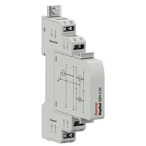 Parafoudre pour ligne de transmission de données et de télécommunication - RayDat SSH-3 - Raycap - modulaire / à décharge de gaz / sur rail DIN